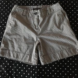 Talbots size 4P, black & white checkered shorts